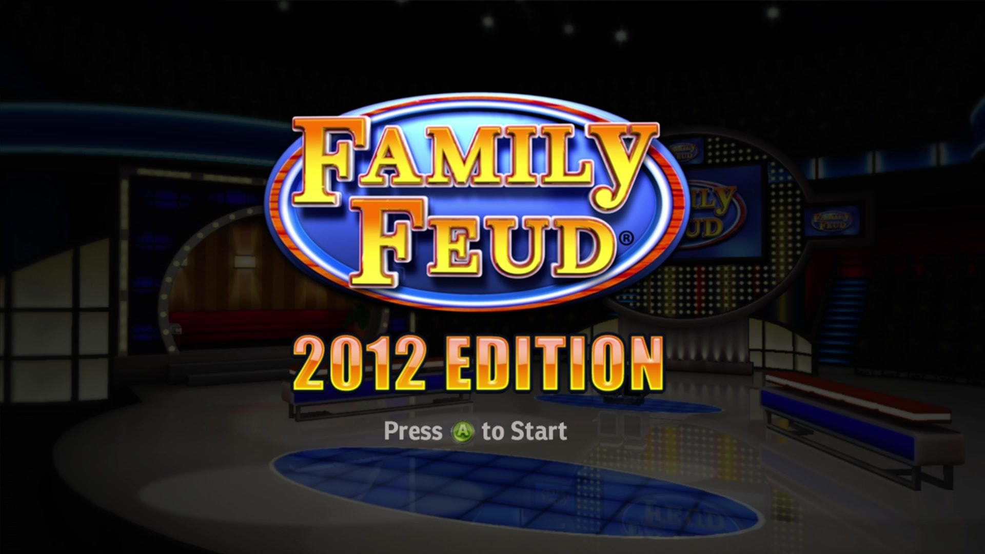 Family Feud 2012 title screen for Xbox 360